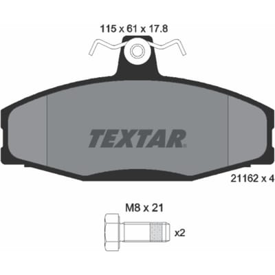 Remblokset TEXTAR 2166201, voor