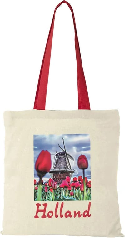 Canvas Tas- Holland molen - katoenen tas - schoudertas dames - tassen dames - schoudertassen