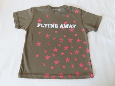 T shirt - Korte mouwen - Jongens - Kakibruin , roze - Sterren - 12 maand 80
