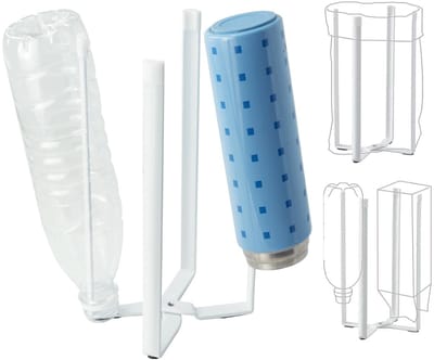 Opvouwbaar prullenrek voor op het bureau - Droogrek voor plastic zakken - Keukenopbergrek - Multifunctioneel keukenopbergrek - Opbergrek voor vuilniszakken - 13,5*3*15,2 cm - Geschikt voor keukens, badkamers, woonkamers, enz. - Wit