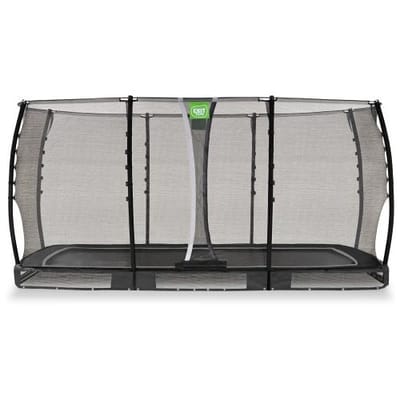 EXIT Allure Classic Trampoline 244x427cm - Inground - Ingraaftrampoline - Rechthoekig - Voor Kinderen - Zwart