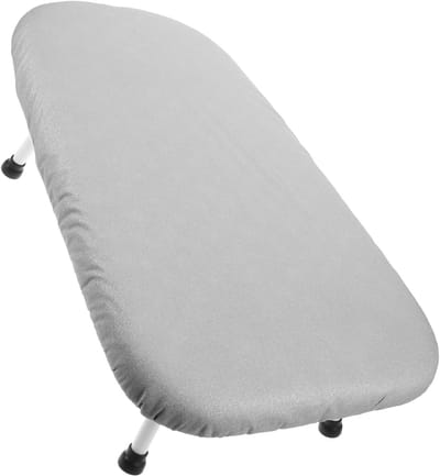 Tafelstrijkplank - Opvouwbaar strijkje - Snel kreukels verwijderen - Antislip poten - 50 x 30 cm - Grijs