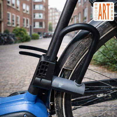 Maxx-Locks Huntly ART 2 Beugelslot 20 cm - Fietsslot - ART 2 Goedgekeurd - Voor E-bike, Fatbike, Racefiets & Stadsfiets - Inclusief Framehouder - 16 mm Gehard Staal - Zwart