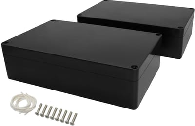 Project Box Verdeeldoos - Universele Behuizing - Elektronica Beschermen - IP65 Waterdicht - 200 x 120 x 56 mm - Zwart