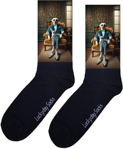 Labrador - Valentijns Cadeau - Grappige sokken - Leuke sokken - Hem Haar sokken - Vrolijke sokken - Sint cadeau - Vaderdag - Moederdag - Verjaardag cadeau - Kerst cadeau - Leuk Cadeau - Retro - Vintage - Print sokken - Socks maken Happy - 37-44