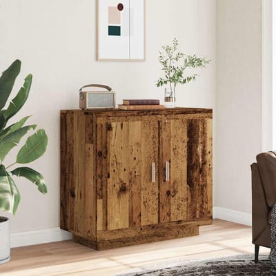 vidaXL - Dressoir - 80x40x75 - cm - bewerkt - hout - oud - houtkleurig