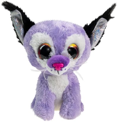 Lumo Stars knuffel lynx Niko 15cm pluche speelgoed met grote ogen.