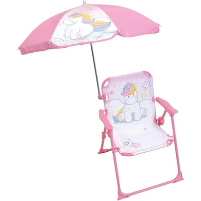 Vouwstoel met kinderparasol Jemini Licorne