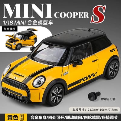1:18 Bmw Mini Cooper S F56 Luxe Sport Hatchback Legering Metaal Diecast Model Auto Simulatie Voertuig Huis Trendy Ornamenten & Cadeau