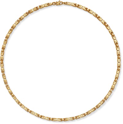 Glow 102.8256.50 Unisex Ketting Koning 3 mm 50 cm Goudkleurig