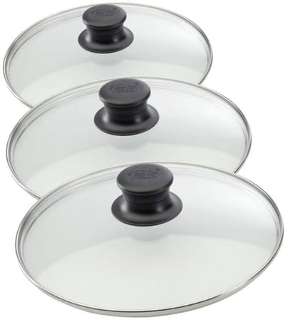 Set van 3 glazen kookdeksels van 24 cm, 28 cm en 32 cm (Elo)