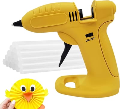 Lijmpistool Kit - Draadloze Lijmpen - Hobby & Decoratie - Oplaadbaar Anti-Druppel - 30 Lijmsticks - Geel