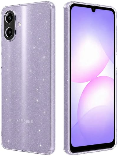 Hoesje geschikt voor Samsung Galaxy A07 4G - Techsuit Sparkle Skin Glitter Silicone Back Cover - Transparant