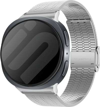 Strap-it Fine Stalen Band (Zilver) geschikt voor Samsung Galaxy Watch 9 (40/44mm) / Watch 8 (40/44mm) / 8 Classic (46mm)