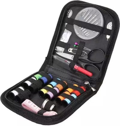 LOUZIR Luxe 70-delige Naai Set - Naai doos Etui - Naaien voor beginners - Complete Reis Naaidoos - Travel Naaigerei NaaiEtui - Mondmasker maken - Mondkapje maken