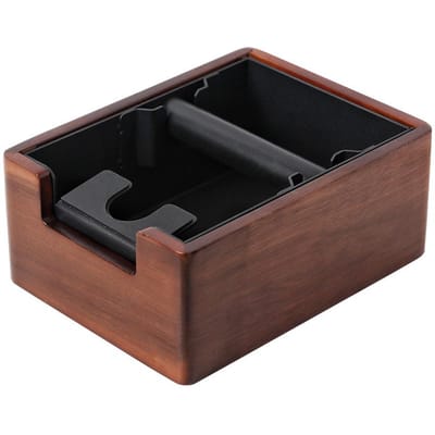 Seau à scories de café à frapper, Seau de taraudage de scories intégré, Seau à scories de café amovible, Boîte à scories en bois, Siège de pressage de poudre black