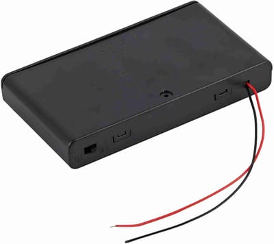 AA Battery Holder, Portable 8-Piece AA Battery Holder Battery Storage Box with Lid and On/Off Switch for Electronic Electrical Equipment
