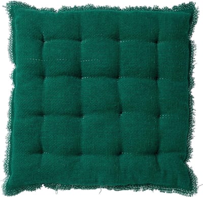 Dutch Decor - BURTO - stoelkussen 40x40 cm - gewassen katoen - Galapagos Green - groen - Zitkussen