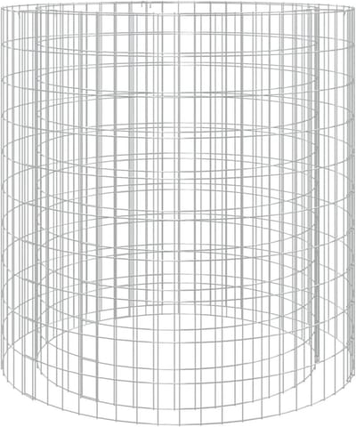 Ronde Decoratieve Schanskorf als Tuinhaard of Plantenbak 100x100 cm