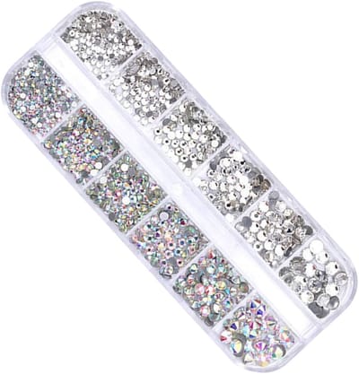 Go Go Gadget - Rhinestones - Nagelsteentjes - 3D Nail art - Diamantjes - Bruidsnagels - 1200 steentjes - Zilver
