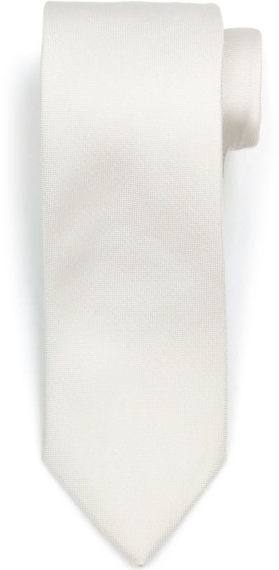 Suitable zijden stropdas Off White - Effen - Heren das