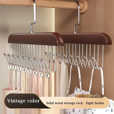 Houten riemrek Vrouwen opberghangers voor kledingkast Thuis garderobe accessoires Supply sjaal organizer Mannen stropdas riem hangers brown