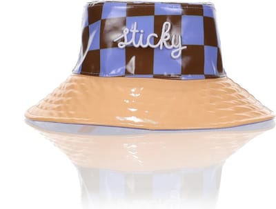 Sticky Lemon Regenhoed - Kinderhoed - 54 CM - Vissershoed - Soil green + bloomping purple + pear jam