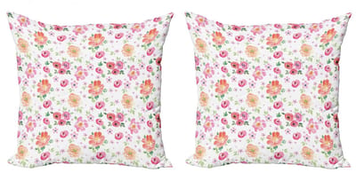 ABAKUHAUS Kussenhoes Set 2x40x40 cm – Dubbelzijdig bedrukt – Mikrofaser – Multicolor