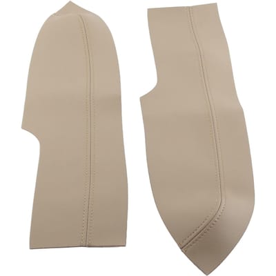 2 stuks set microvezel leer voorportierpaneel armsteun hoes beschermer krasbestendig vervanging voor beige