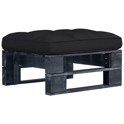 vidaXL - Tuinhocker - pallet - zwart - geïmpregneerd - grenenhout