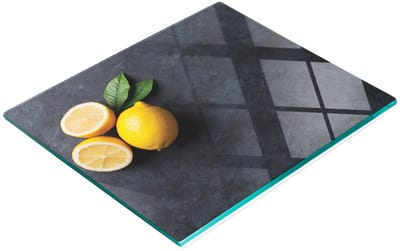 Duurzame en stijlvolle glazen snijplank met citroensteenpatroon 60x52 cm