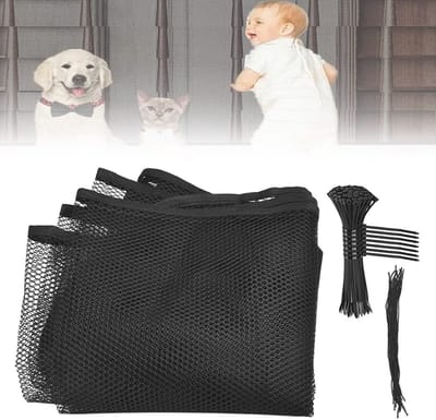 Veiligheidsnet Trap - Babybescherming - Kinderen Beveiligen - Scheurvast Gaas - 3 Meter - Zwart