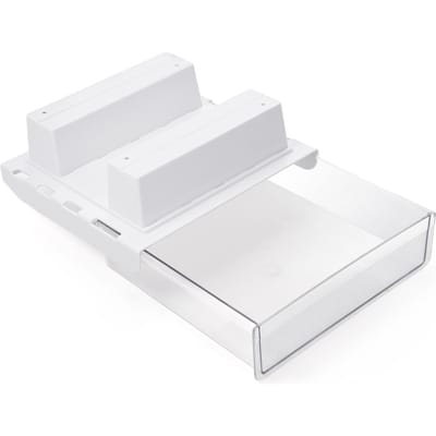 Bisofice – boîte de rangement cachée sous le tiroir du bureau, organisateur de bureau, plateau Transparent adapté au bureau transparent