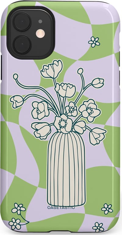 Casetastic Hoesje Geschikt voor Apple iPhone 11 - Stijlvolle Beschermende Duo-layer Case - Bosje vol groen