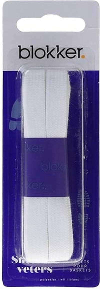 Sneaker Veters - Platte Veter - 8 tot 9 paar ogen - 150CM - Wit