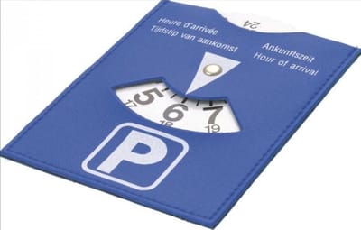 *** Blauwe kaart auto - Parkeerschijf - Parkeerkaart - Blauwe parkeerschijf - Parking Disc voor alle voertuigen - Universieel van Heble® ***