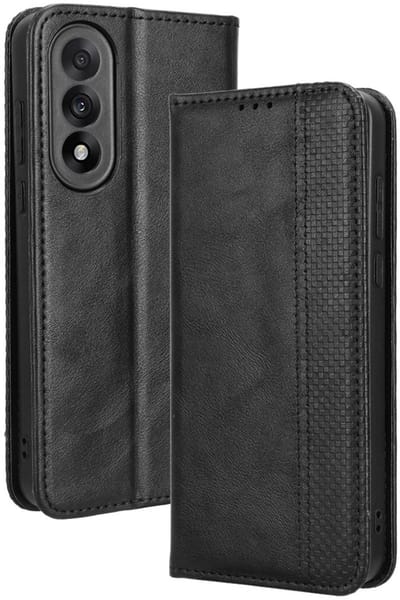 Coverup Hoesje - Geschikt voor OnePlus Nord 5 Hoesje - Coverup Vintage Style Book Case - Zwart