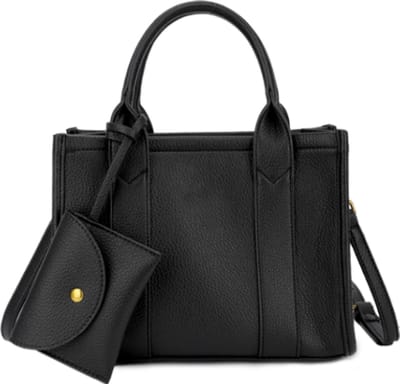 Qischa - Handtas - shopper - met extra lange riem - soft - zwart