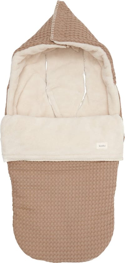 Koeka buggy voetenzak wafel/teddy Oslo caffe One Size