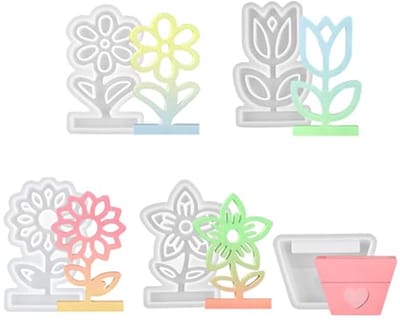 Siliconen Gietvormen voor Bloemen - Set van 5 Stuks