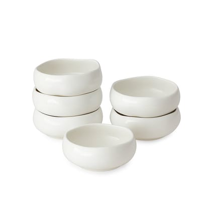Almina Diva Soepkommen Set – 6 Stuks – Ø 13 cm – Porselein – Voor Soep, Snacks & Desserts