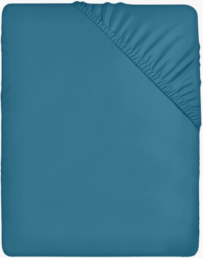 Famanu Bedding, Hoeslaken met elastische hoeken voor tweepersoonsbed, van geborstelde polyester-microvezel, 160 x 200 cm, spijkerblauw