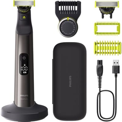 Philips OneBlade Pro 360 Face + Body – Zilver - Trimmer, scheerapparaat en styler in 1 - Inclusief luxe reisetui - QP6652/30