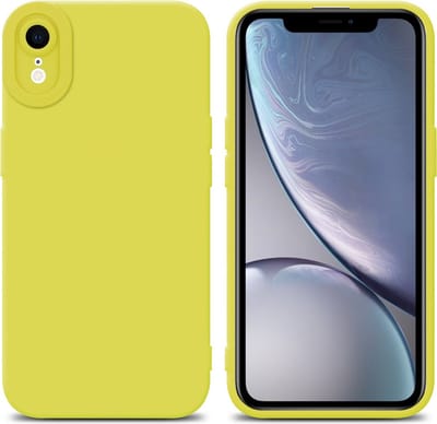 Cadorabo Hoesje geschikt voor Apple iPhone XR in FLUID GEEL - Beschermhoes gemaakt van flexibel TPU silicone Cover Fluid Case