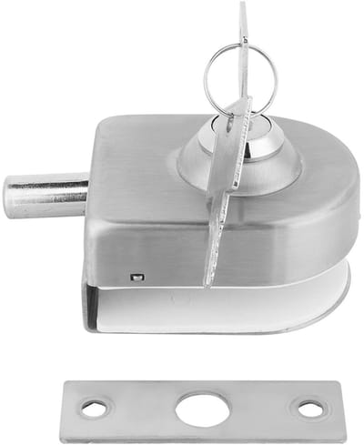 Dailygoody - Glazen Deurslot Badkamer - Roestvrij Staal - Duurzaam en Elegant - 10-12mm Dikte - Inclusief Sleutel en Montageset - Veilig voor Doucheru