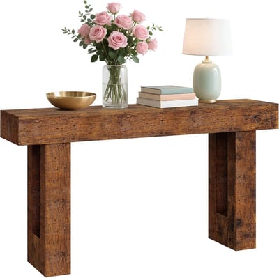 160 cm houten consoletafel, halmeubel, entreetafel voor hal, gang en achter de bank in de woonkamer