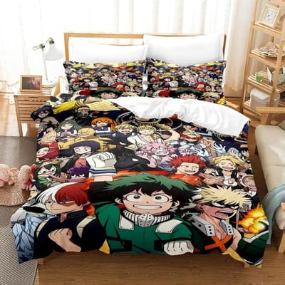 Nieuwe My hero academia Beddengoed Set Eenpersoons Twijfelaar Volledig Queen King Size Kawaii Bed Set Volwassene Kind Slaapkamer Dekbedovertrek Sets 3D Anime 70x133cm 2pcs