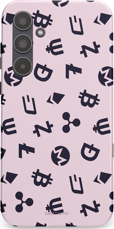 Casetastic Hoesje Geschikt voor Samsung A55 - Stijlvolle Beschermende Duo-layer Case - Crypto flow