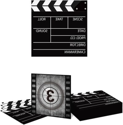 20 Stuks Wegwerp Papieren Servetten voor Filmavond, Cinema Decoratie en Verjaardagsfeest Thema Servetten