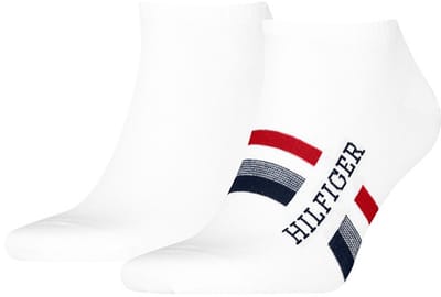 Tommy Hilfiger heren 2P sneakersokken hilfiger tab wit